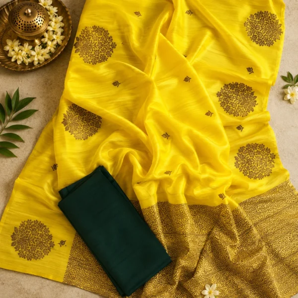 Khadi Chiffon Saree