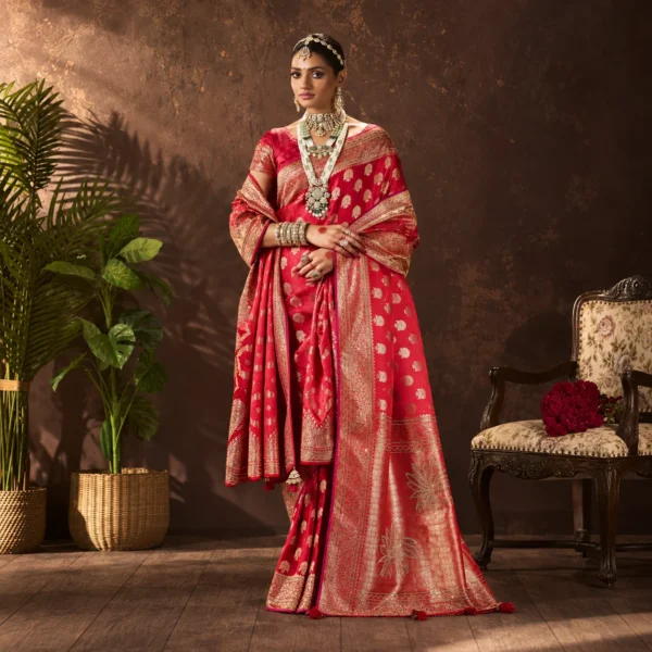 Royal Katan Silk Saree with Swarovski & Diamond Work