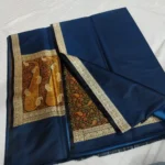 Pure Ptaan Khaddi Silk Anchal Border Saree