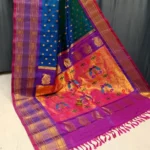 Pure Silk Chandrakor Paithani - Image 9