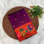 Premium Lotus Borcade paithani - Image 7