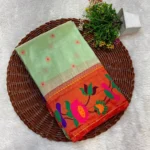 Premium Lotus Borcade paithani - Image 9