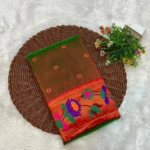 Premium Lotus Borcade paithani - Image 11