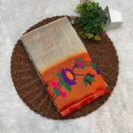 Premium Lotus Borcade paithani - Image 14