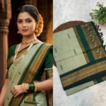 Orignal Gadwal Contras Blouse/ Shoulder Butta - Image 7