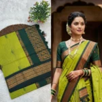 Orignal Gadwal Contras Blouse/ Shoulder Butta - Image 2
