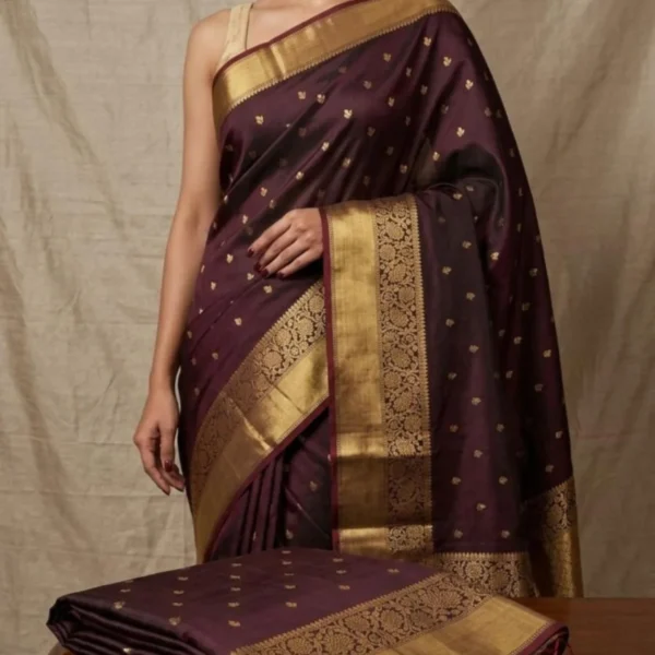 Fabric Semi ktan Zari all over butti