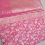 Handloom Silks Saree Jall Zari Silver And Golden Combination - Image 6