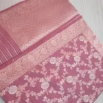 Handloom Silks Saree Jall Zari Silver And Golden Combination - Image 12