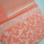 Handloom Silks Saree Jall Zari Silver And Golden Combination - Image 10