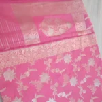 Handloom Silks Saree Jall Zari Silver And Golden Combination - Image 11