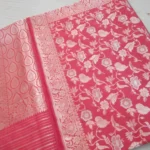 Handloom Silks Saree Jall Zari Silver And Golden Combination - Image 13