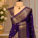 Banarsi Art Silk Sarees Golden Colour Zari - Image 3