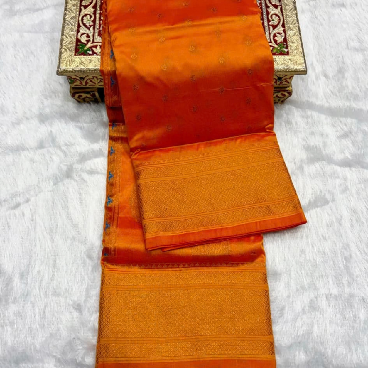 54 Cotton Tissue Border Saree - Image 1