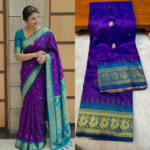 Traditional Peacock Gadwal Paithani - Image 30