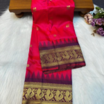 Traditional Peacock Gadwal Paithani - Image 16
