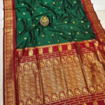 Traditional Peacock Gadwal Paithani - Image 3