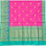 Banarasi Ktaan Silk Saree Scuit Border Meenabutti Zari