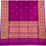 Banarsi Ktaan Khaddi Silk Saree Two Colour Meena and Zari Combination Saree