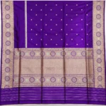 Royal Purple Banarasi Ktan Khaddi Silk Zari Saree