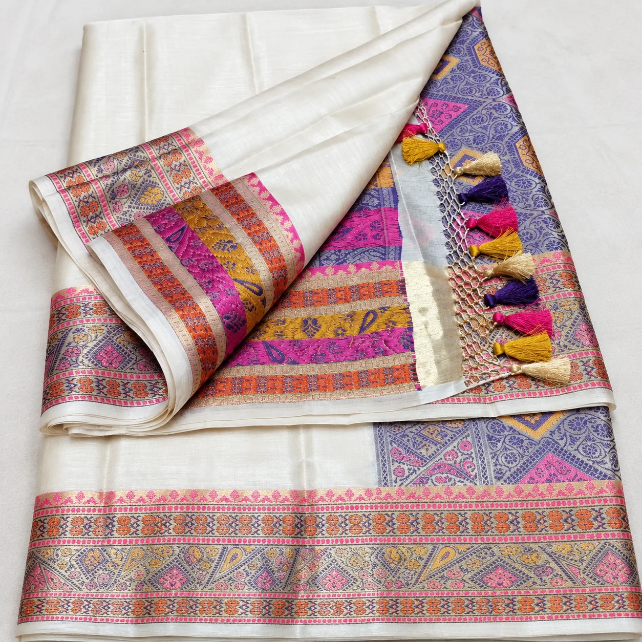 ChatGPT Image Sep 21, 2026, 05_19_24 PM Tusser Silk Saree - Image 1