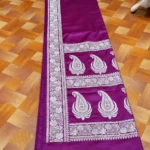 Masru Ktaan Silk Border Butti saree - Image 2