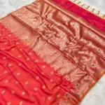Semi Ktan Meenakari Butti Alfi Anchal all Over Zari - Image 2
