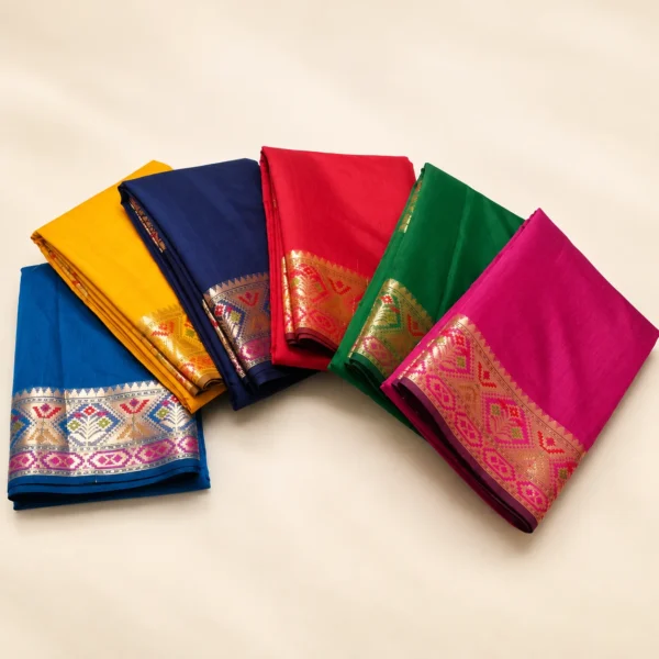 Cotton Tissue Alfi Border Saree
