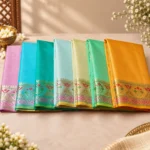 Cotton Saree With Golden border