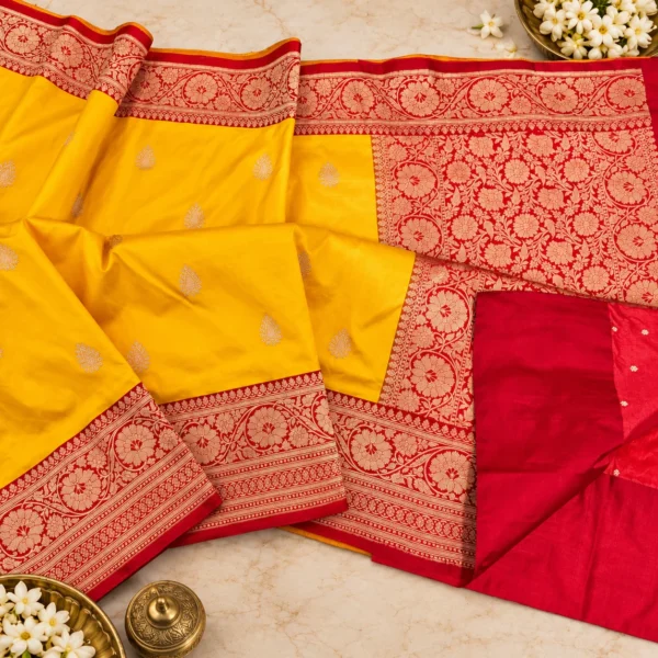 Pure Ktan Khadi Silk saree