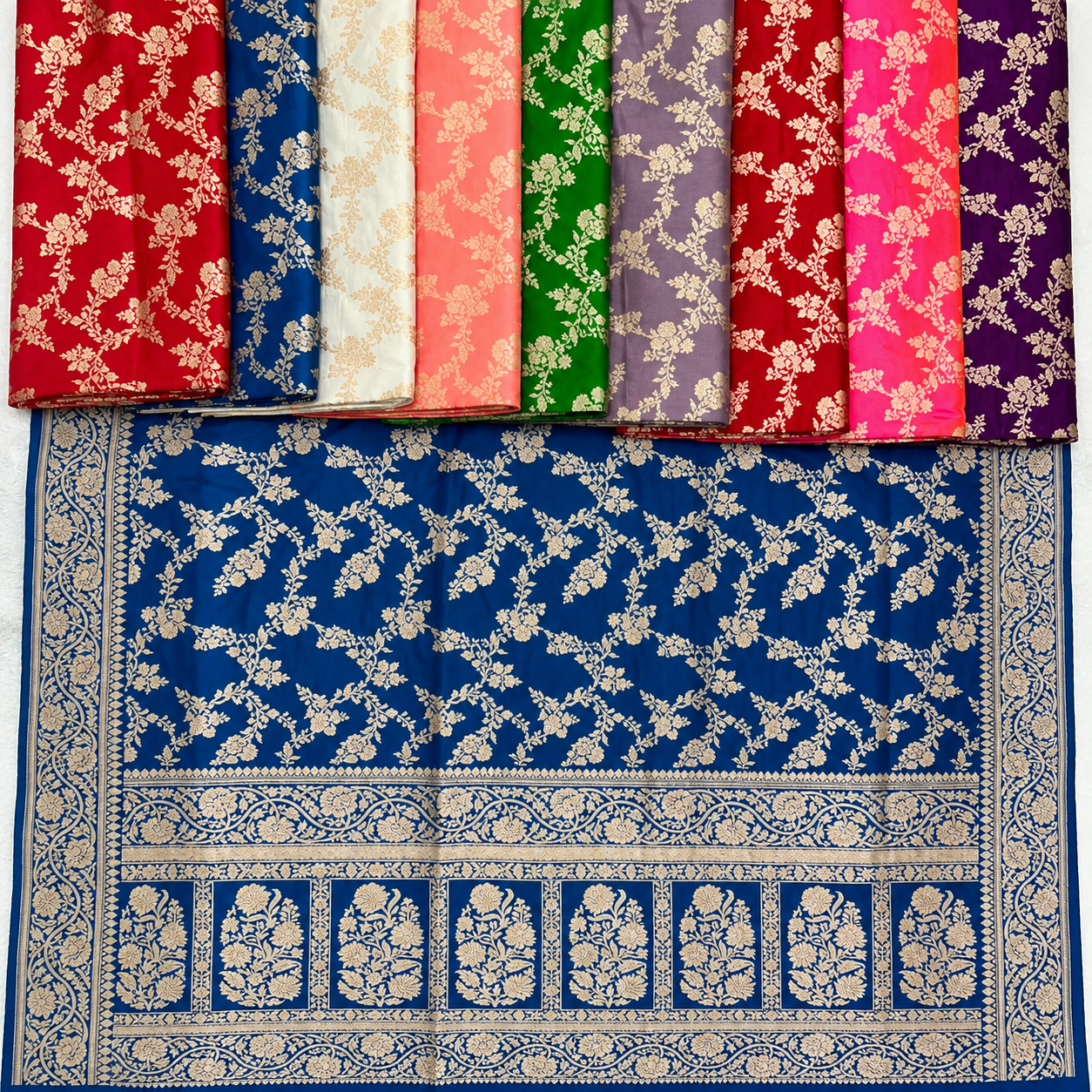 ChatGPT Image Sep 24, 2026, 02_01_24 PM Khaddi Ktaan Upada Silk Saree Golden Colour Zari Work - Image 1