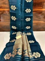 Pure khaddi Ktan Silk Saree - Image 12