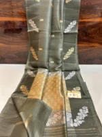 Pure khaddi Ktan Silk Saree - Image 9
