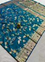 Gorgeous Banarasi Designer Saree - Image 9