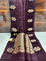 Pure khaddi Ktan Silk Saree - Image 2