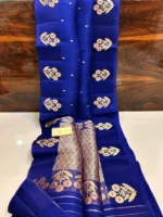 Pure khaddi Ktan Silk Saree - Image 7