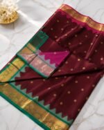 Ganga-Jamuna Border Katan Silk Saree - Image 2