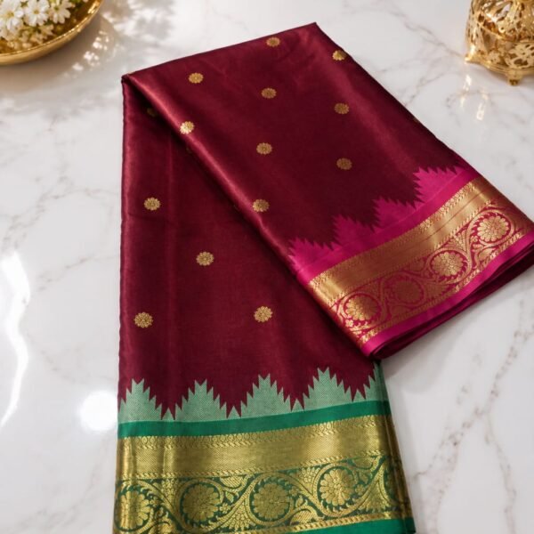Ganga-Jamuna Border Katan Silk Saree