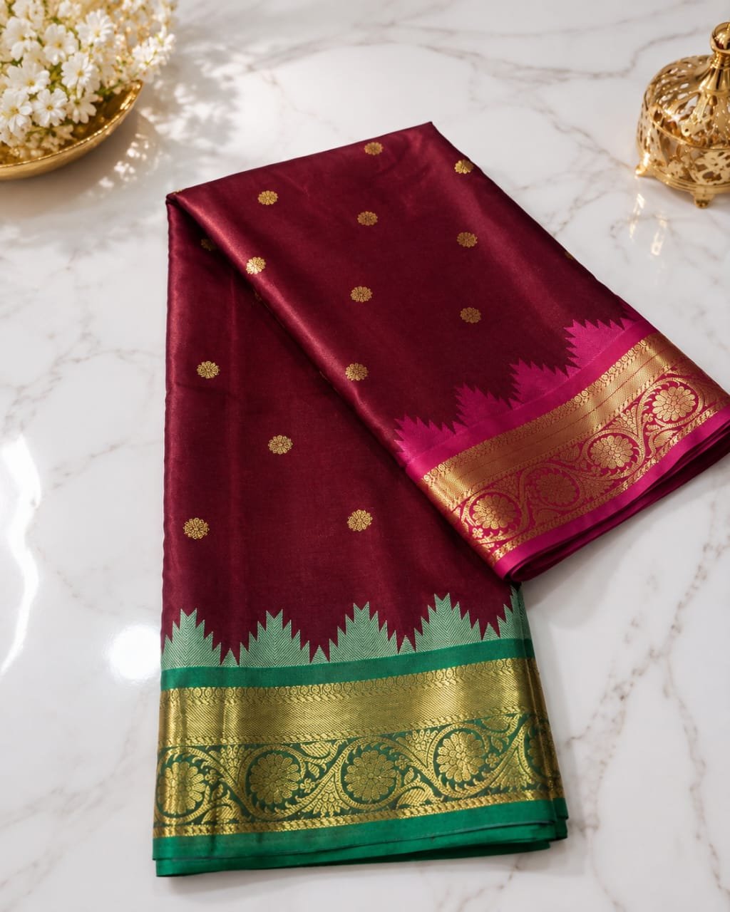 WhatsApp Image 2026-09-16 at 2.21.17 PM1 Ganga-Jamuna Border Katan Silk Saree - Image 1