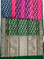 Khaddi Ktaan Upada Silk Saree Golden Colour Zari Work - Image 6