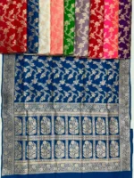 Khaddi Ktaan Upada Silk Saree Golden Colour Zari Work - Image 14