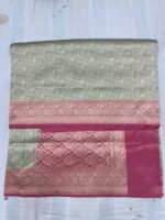Pure Ktaan Khaddi Silk Saree Broked Design Saree - Image 8