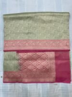 Pure Ktaan Khaddi Silk Saree Broked Design Saree - Image 6
