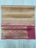 Pure Ktaan Khaddi Silk Saree Broked Design Saree - Image 4