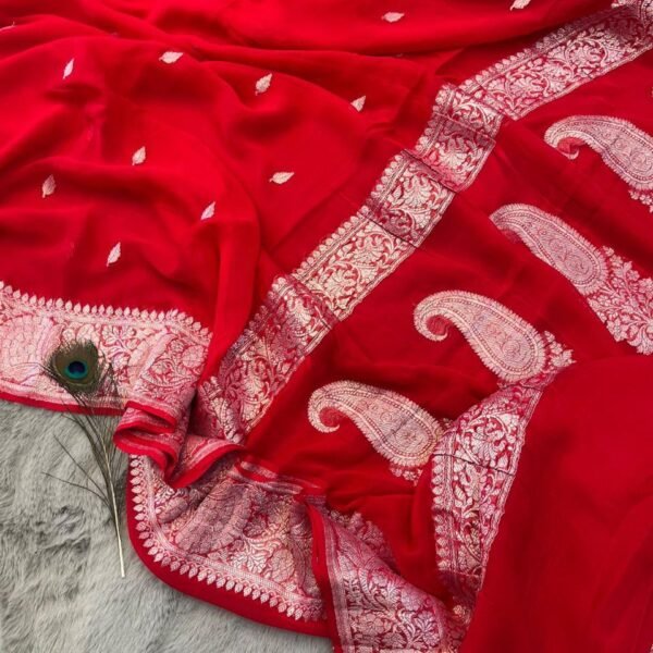 Banarsi Khaddi Chiffon Saree