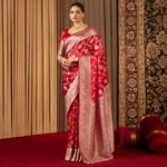 Satin Fabric Saree with Heavy Swarovski Work