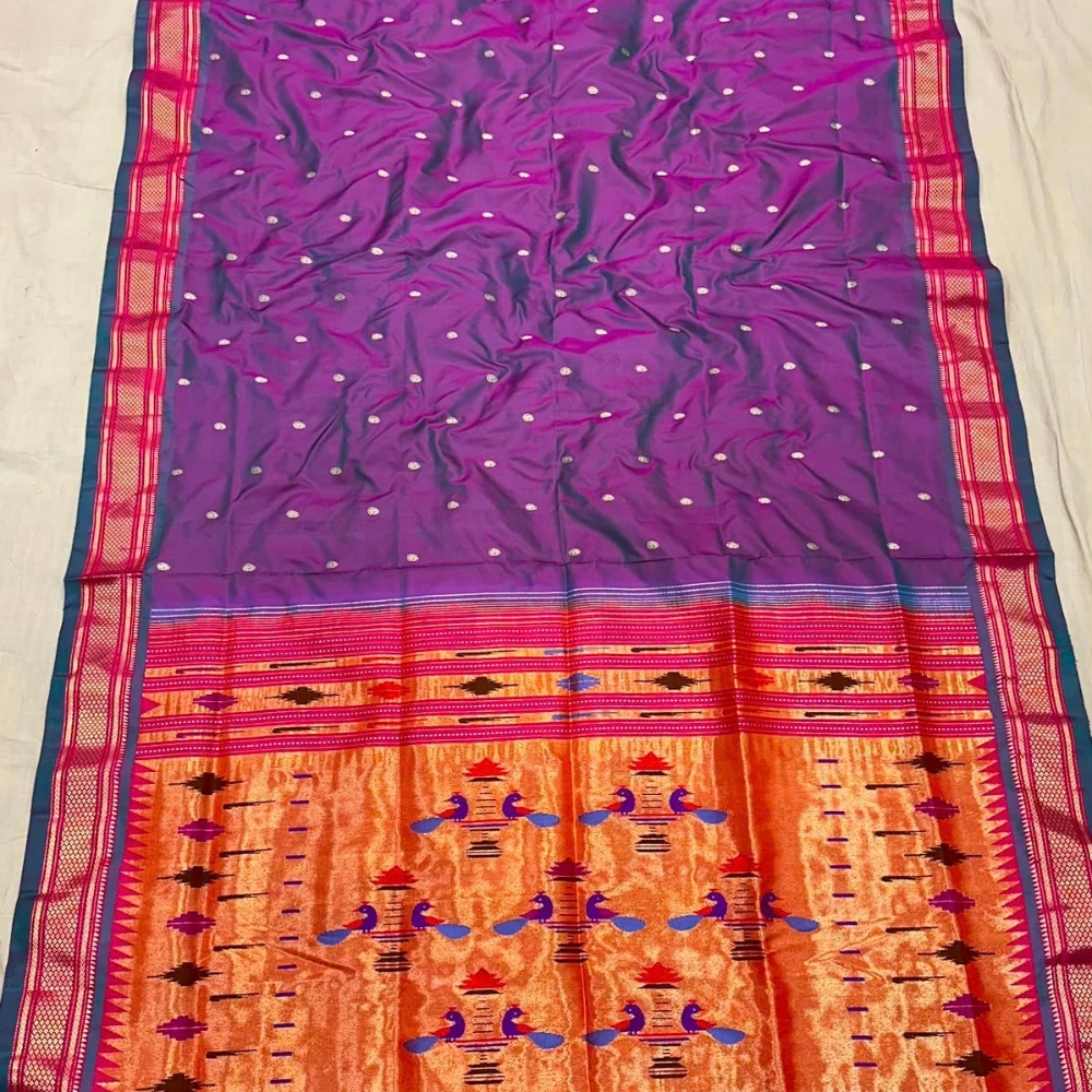 3 Handloom Yeola Paithani Saree - Image 1