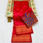 Premium Kalanjali 4×1 Peacock Pure Tana Soft Silk Paithani