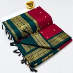 Lata Cotton Gadwal Saree – Contrast Pallu Collection - Image 4