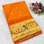 Brocade Mor Popat Premium Soft Silk Paithani Saree